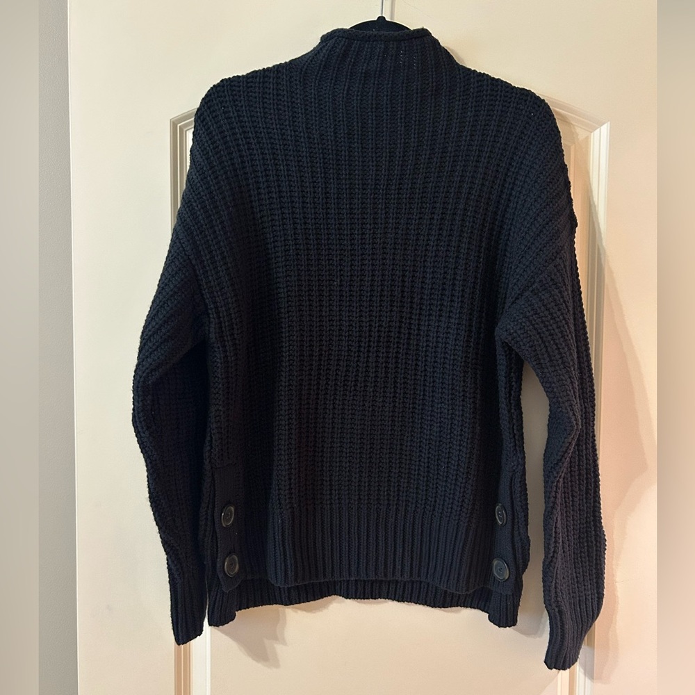 Madewell Mock Neck Side-Button Pullover Sweater